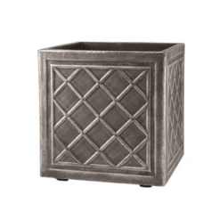 38cm Square Lead Effect Planter