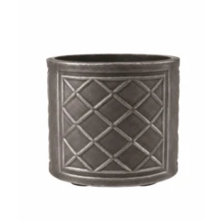 44cm Round Lead Effect Pewter