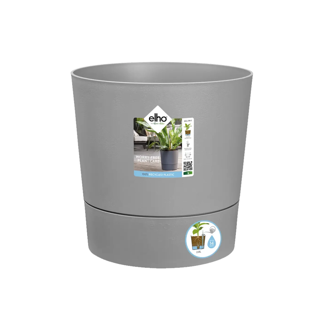 Elho® Greensense Aqua Care Round 43cm Grey